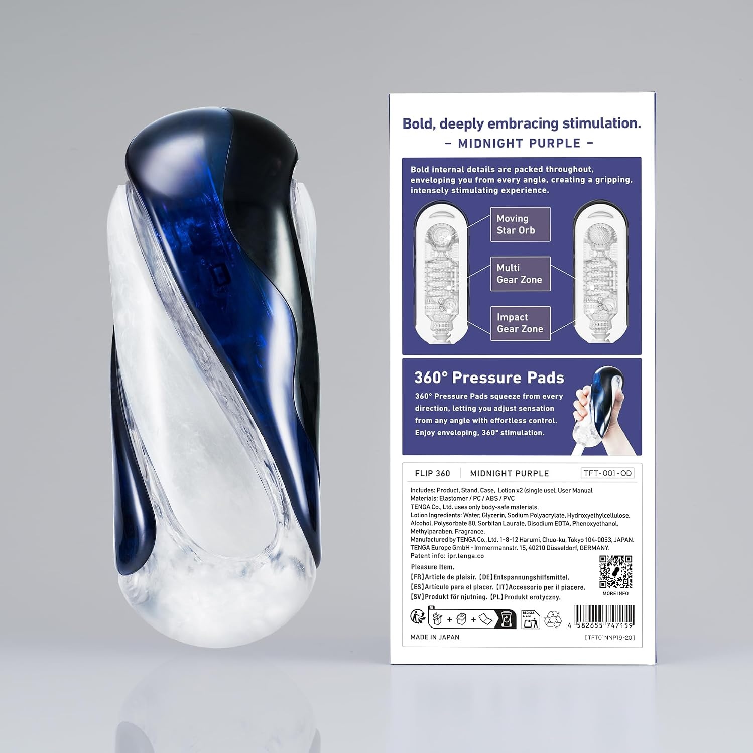image:imageTENGA FLIP 0 Zero Gravity Black Reusable Manual FlipOpen Mechanic with Upgraded Internal Details Thicker Elastomer for Strong Sensations Male Masturbator Toy BlackMIDNIGHT BLUE01