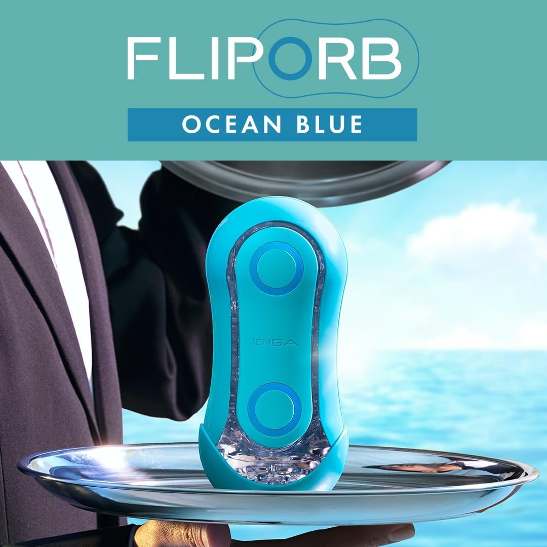 image:imageTENGA FLIP ORB Ocean Blue Reusable Toy Easy to Clean Male Masturbator Fully WaterproofOcean Blue
