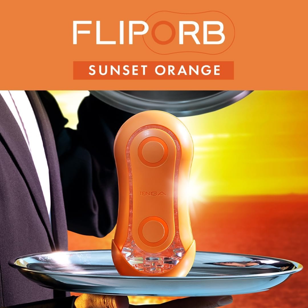 image:imageTENGA FLIP ORB Orange Crash Reusable Male Masturbator Fully WaterproofSunset Orange