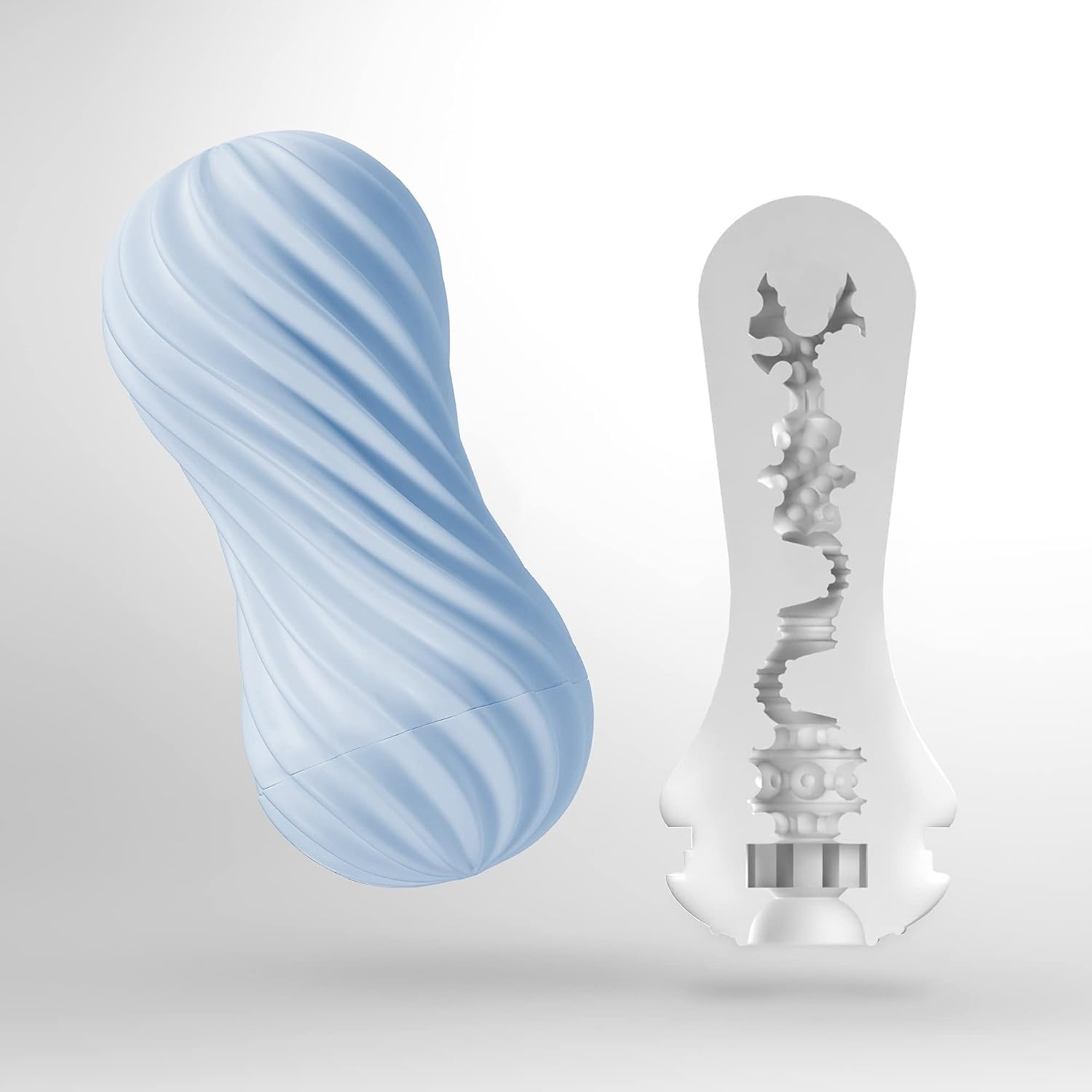 image:imageTENGA Flex Reusable Manual Twisting Motion Male Masturbator Bubbly BlueBlue