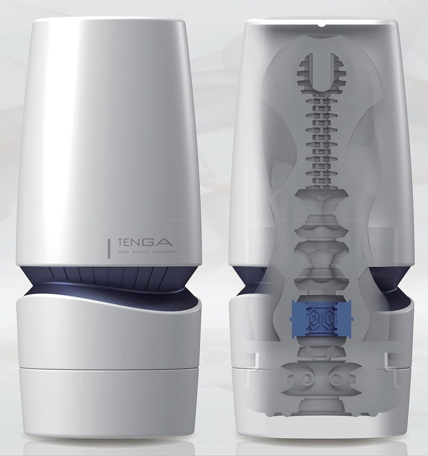 image:imageTENGA AERO Cobalt Ring Male Manual Masturbator Device with 2 Cool Lotion
