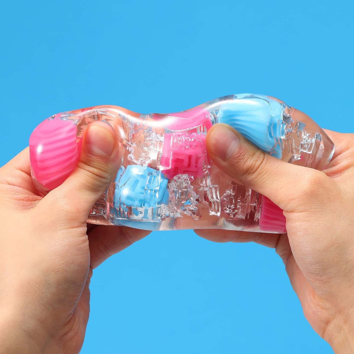 image:imageTENGA Bobble BOB001 Crazy Cubes Reusable Male Masturbator TranslucentUnique
