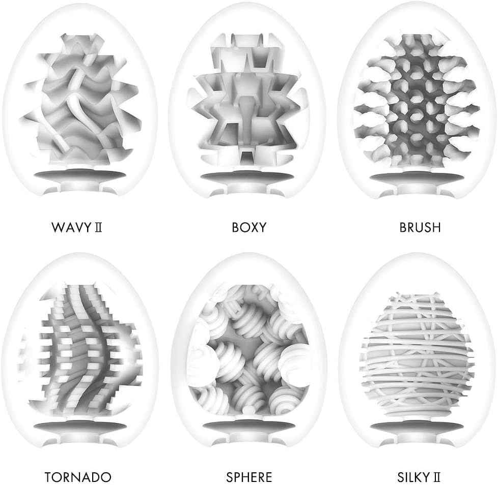 image:imageTENGA Easy Beat Egg Male Masturbator Sleeves Adult Sex Toys for MenVariety Pack of 6Disposable Extremely Stretchable 06Standard No1 Japanese BrandSTANDARD PCAKAGE