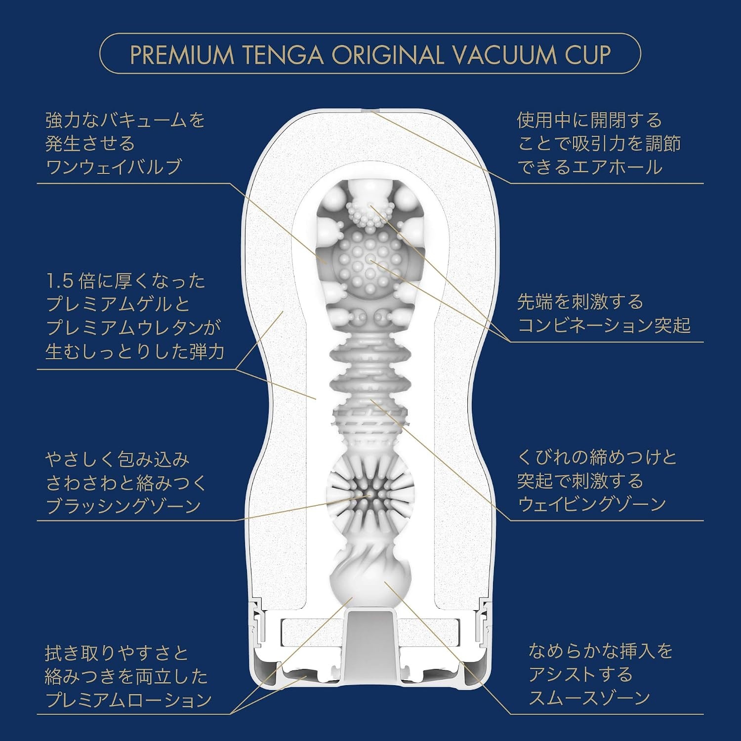 image:imageTENGA Male Masturbator Vacuum Cup Pleasure Device Original Vacuum Cup StrongBlue Pack of 2