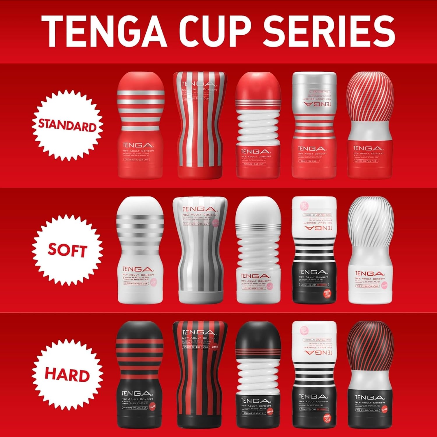 image:imageTENGA Original Vacuum Cup Male Masturbator Sex Toy Prelubricated Smooth Entry Pad 58 inch Depth Air Hole Control Easy to Use Disposable Red1 Count
