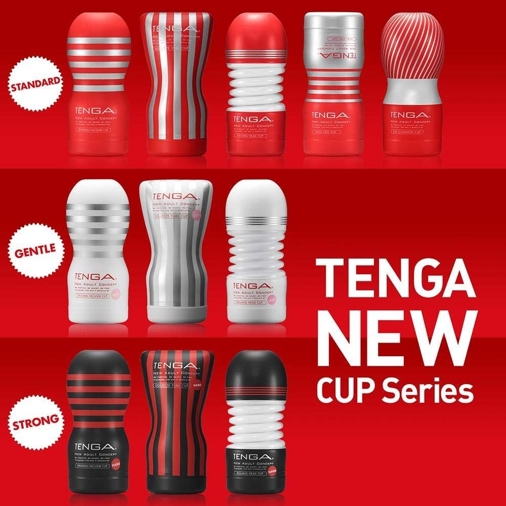 image:imageTENGA Original Vacuum Cup Male Masturbator Sex Toy Prelubricated Smooth Entry Pad 58 inch Depth Air Hole Control Easy to Use Disposable Red1 Count