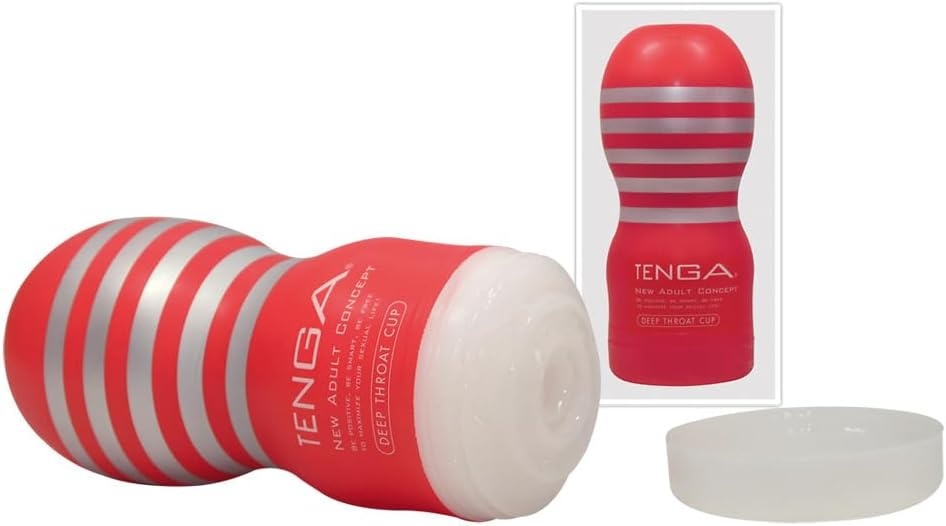 image:imageTENGA Original Vacuum Cup Male Masturbator Sex Toy Prelubricated Smooth Entry Pad 58 inch Depth Air Hole Control Easy to Use Disposable Red1 Count