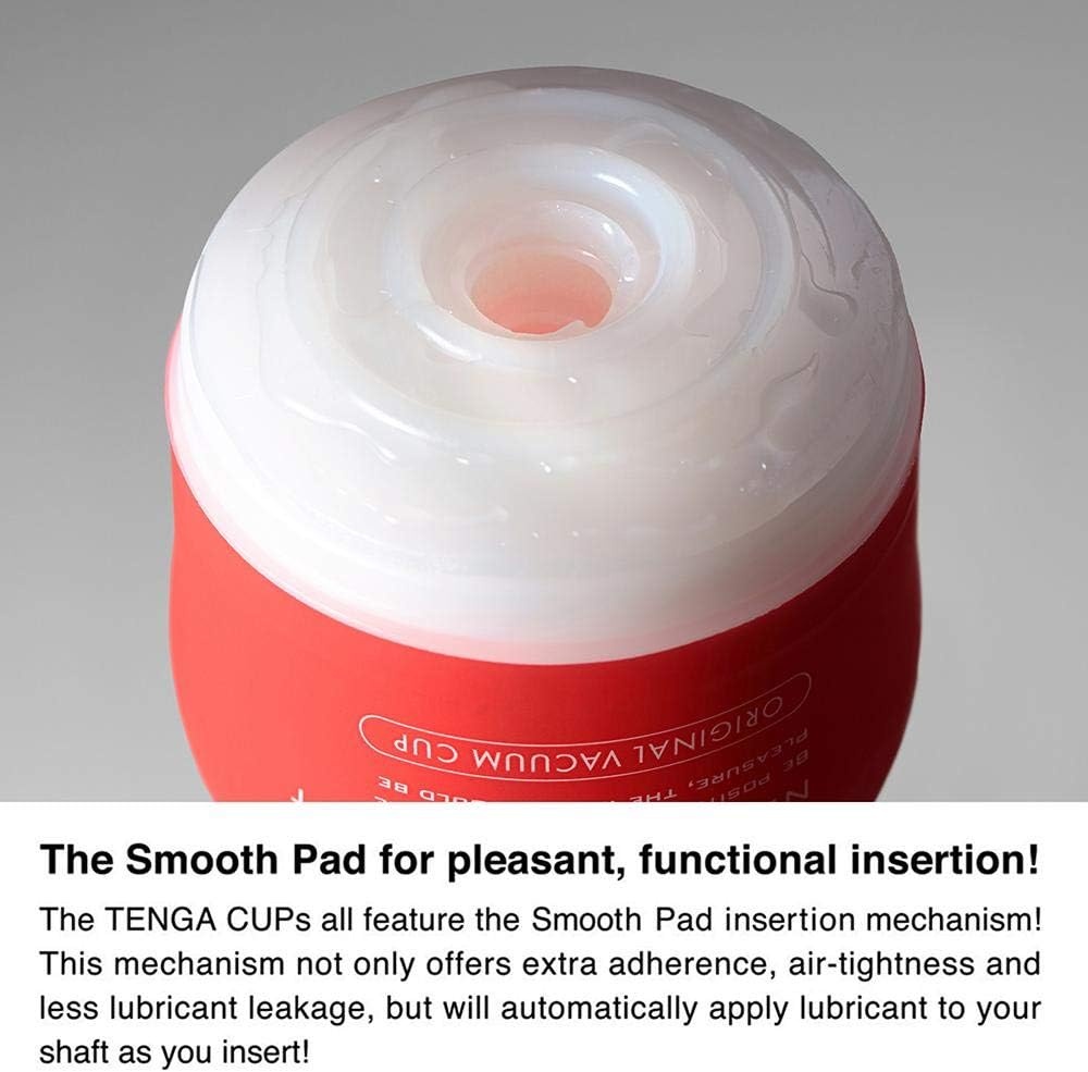 image:imageTENGA Original Vacuum Cup Male Masturbator Sex Toy Prelubricated Smooth Entry Pad 58 inch Depth Air Hole Control Easy to Use Disposable Red1 Count Pack of 2