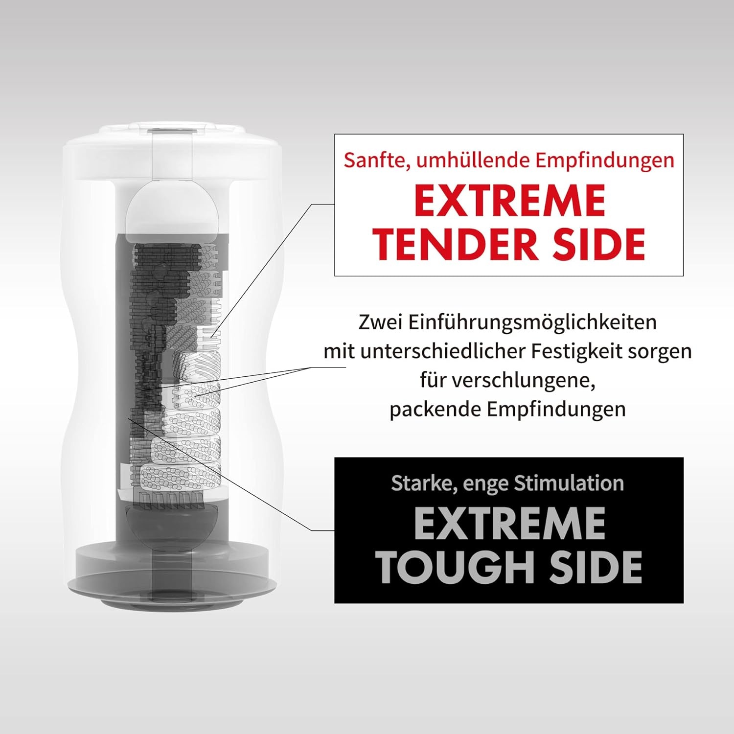 image:imageTENGA Premium Disposable One Time Use Prelubricated Male Masturbator Dual Sensation Cup BlueRed