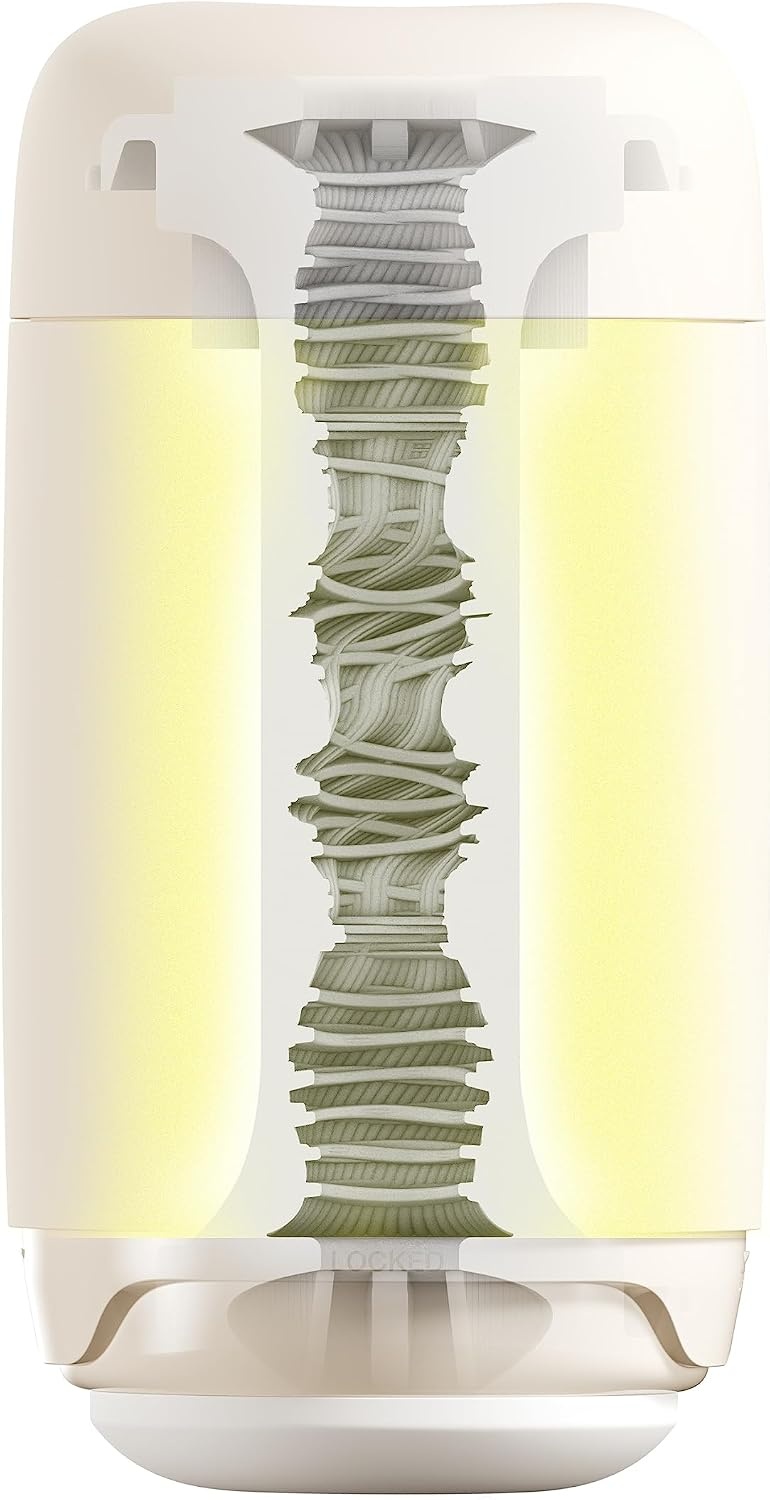image:imageTENGA Puffy Custard Yellow Reusable Male Masturbator Pillowy Soft Pleasure DeviceLatte Brown