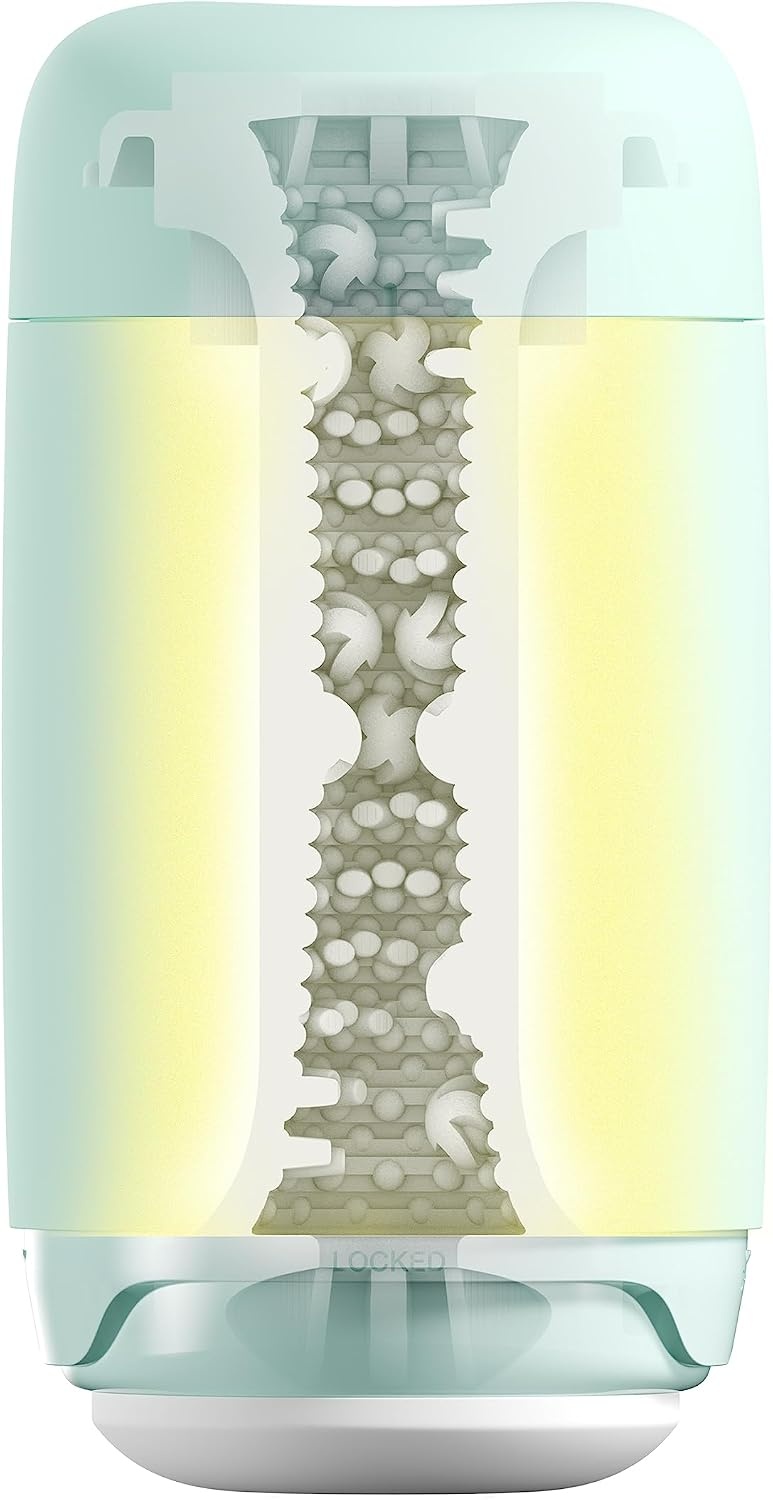image:imageTENGA Puffy Custard Yellow Reusable Male Masturbator Pillowy Soft Pleasure DeviceMint Green
