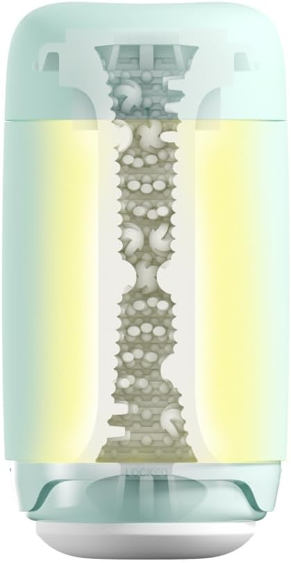 image:imageTENGA Puffy Mint Green Male Manual Masturbator Device with 2 Real Lotion
