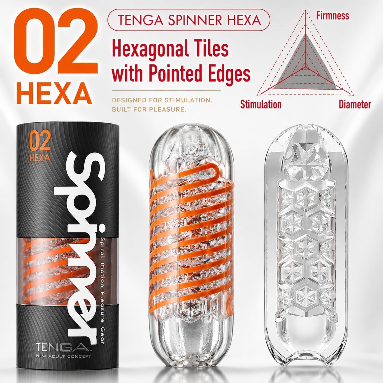image:imageTENGA Spinner05 Spiral Motion Adult Sex Toys Masturbator for Men Reusable TPE Flesh Pocket Device Made in JapanHEXA02