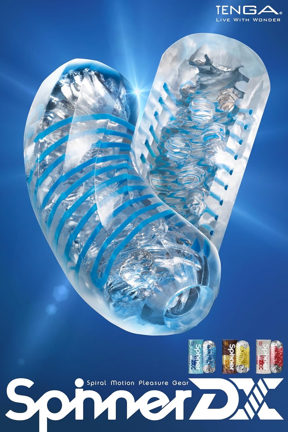 image:imageTENGA Spinner05 Spiral Motion Adult Sex Toys Masturbator for Men Reusable TPE Flesh Pocket Device Made in JapanSTEPS03