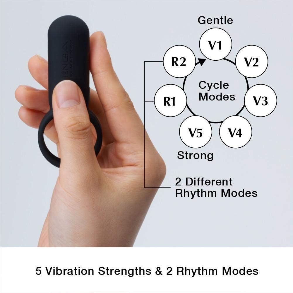 image:imageTENGA TSV003 Smart Vibe Vibrating Ring Stimulating Rechargeable Couples Vibrator CarmineBlack
