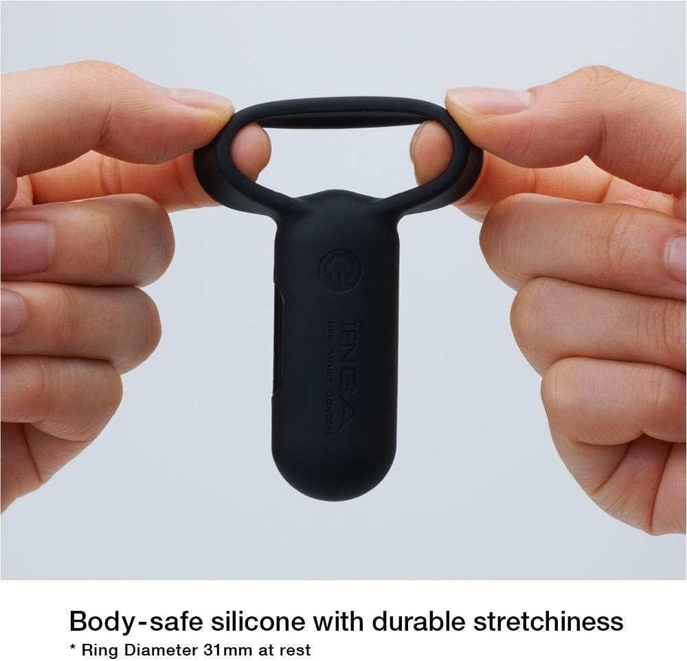 image:imageTENGA TSV003 Smart Vibe Vibrating Ring Stimulating Rechargeable Couples Vibrator CarmineBlack