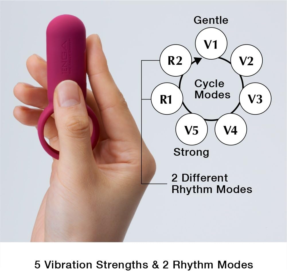 image:imageTENGA TSV003 Smart Vibe Vibrating Ring Stimulating Rechargeable Couples Vibrator CarmineCarmine