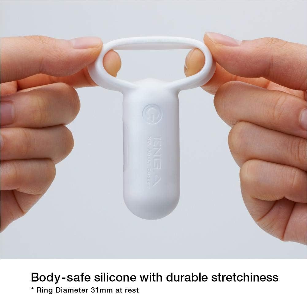 image:imageTENGA TSV003 Smart Vibe Vibrating Ring Stimulating Rechargeable Couples Vibrator CarmineWhite