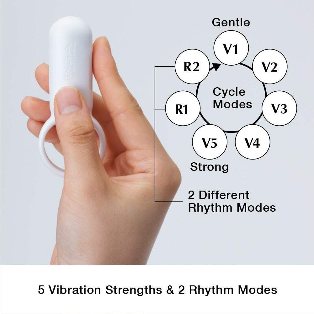 image:imageTENGA TSV003 Smart Vibe Vibrating Ring Stimulating Rechargeable Couples Vibrator CarmineWhite
