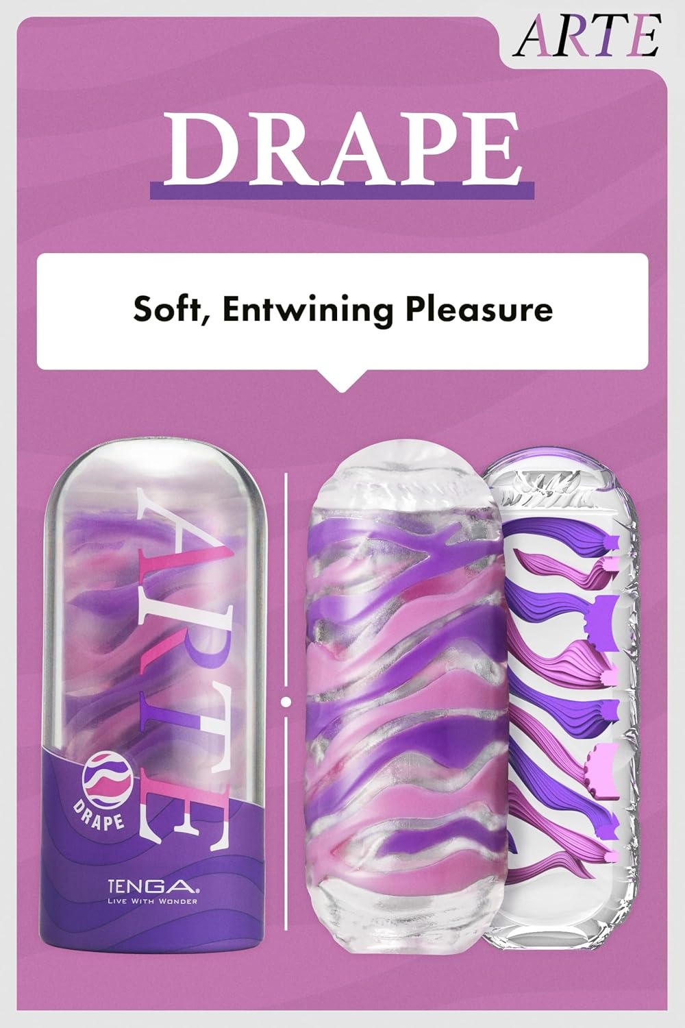image:imageTENGA Ultimate Pleasure Bundle ARTE Weave ARTE Drape Spinner 06 Brick amp Lotion Refill Set