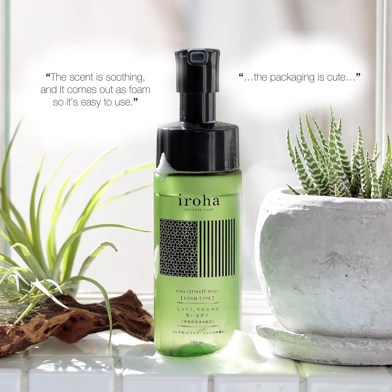image:imageiroha INTIMATE CARE Foaming Type Feminine Wash Bergamot amp Bitter Orange Scent UltraGentle Daily pH Balanced Intimate Skin Care Cleanser with Hyaluronic Acid amp Collagen 150mlCitrus Bergamot