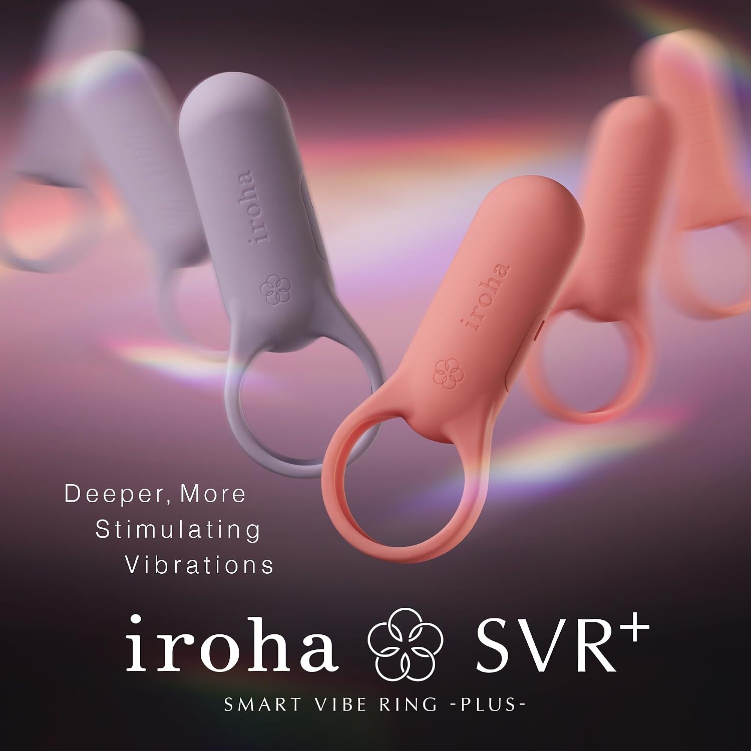 image:imageiroha SVR Smart Vibe Ring Very Peri Rechargeable Couples Vibrator with 5 Vibration Strengths amp 3 Rhythm Patterns Waterproof Silicone Powerful Discreet amp Comfortable