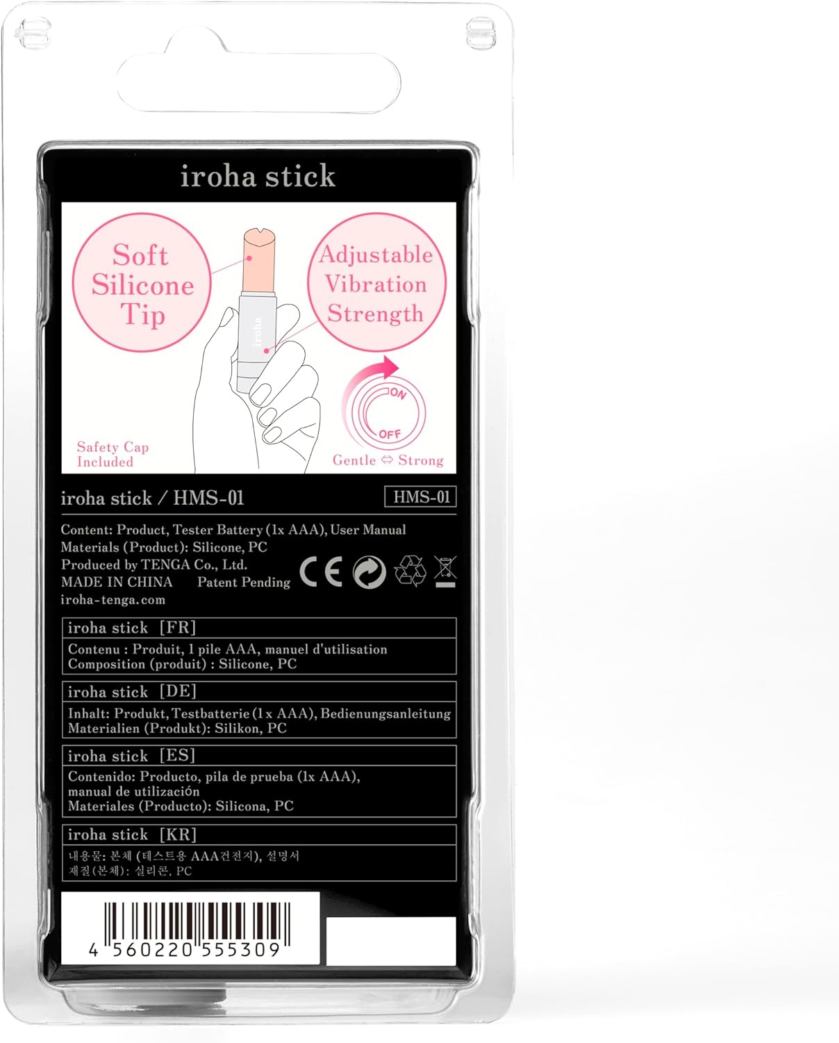 image:imageiroha Stick Womens Waterproof Battery Operated Portable Pleasure Massage Vibrator HMS01 1 CountCoral x Gray