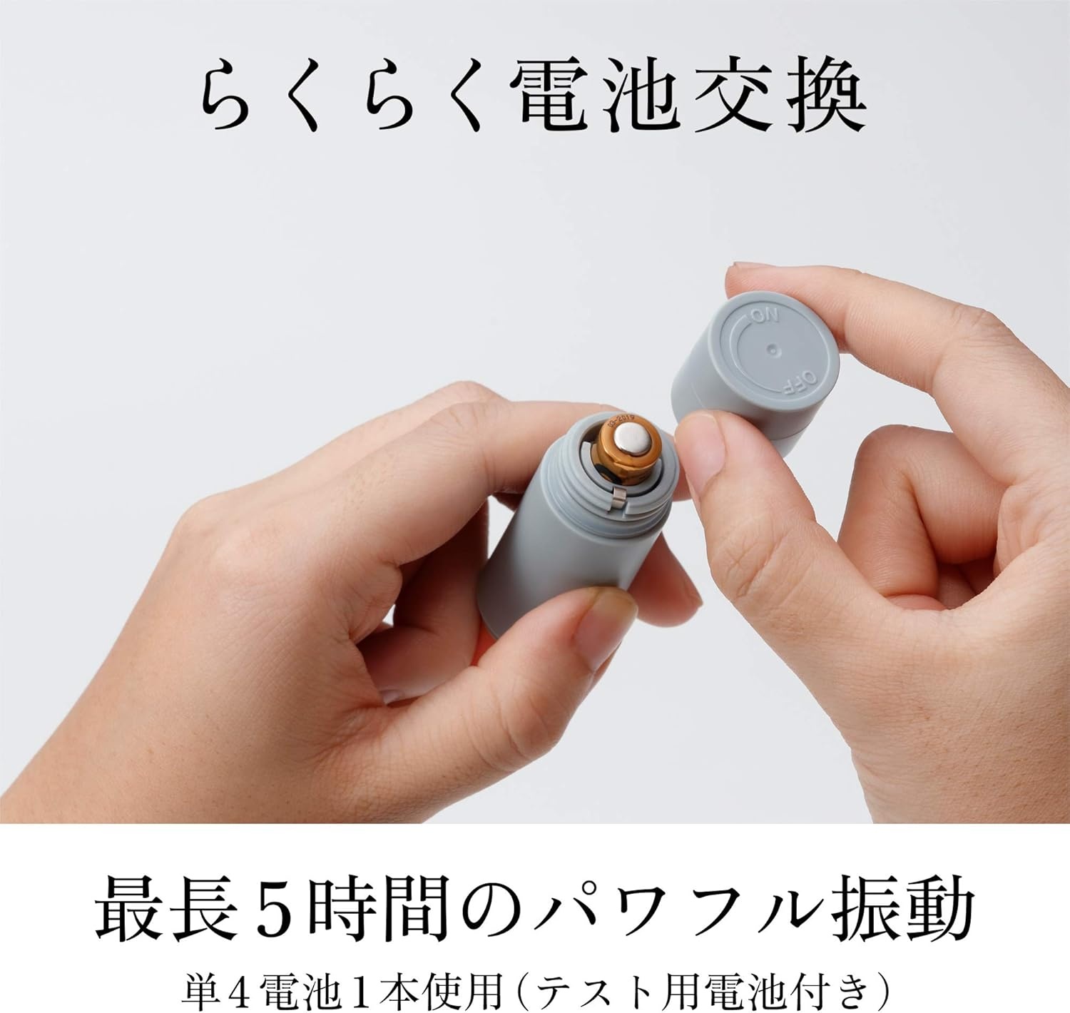 image:imageiroha Stick Womens Waterproof Battery Operated Portable Pleasure Massage Vibrator HMS01 1 CountCoral x Gray