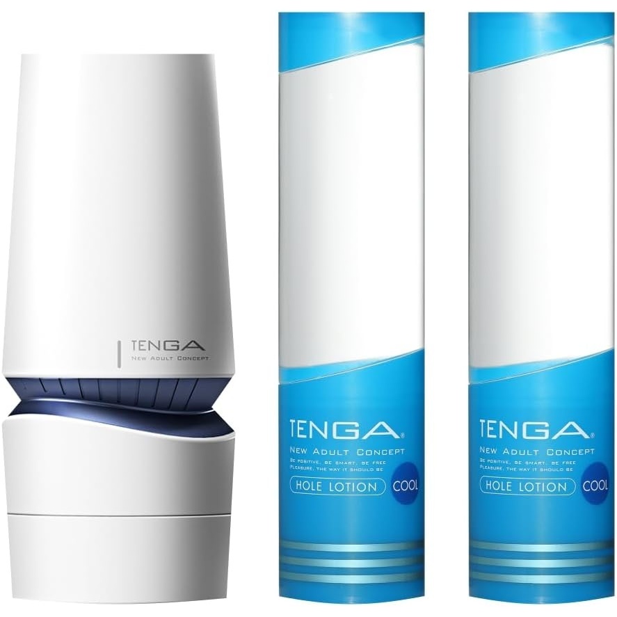 image:imageTENGA AERO Cobalt Ring Male Manual Masturbator Device with 2 Cool Lotion