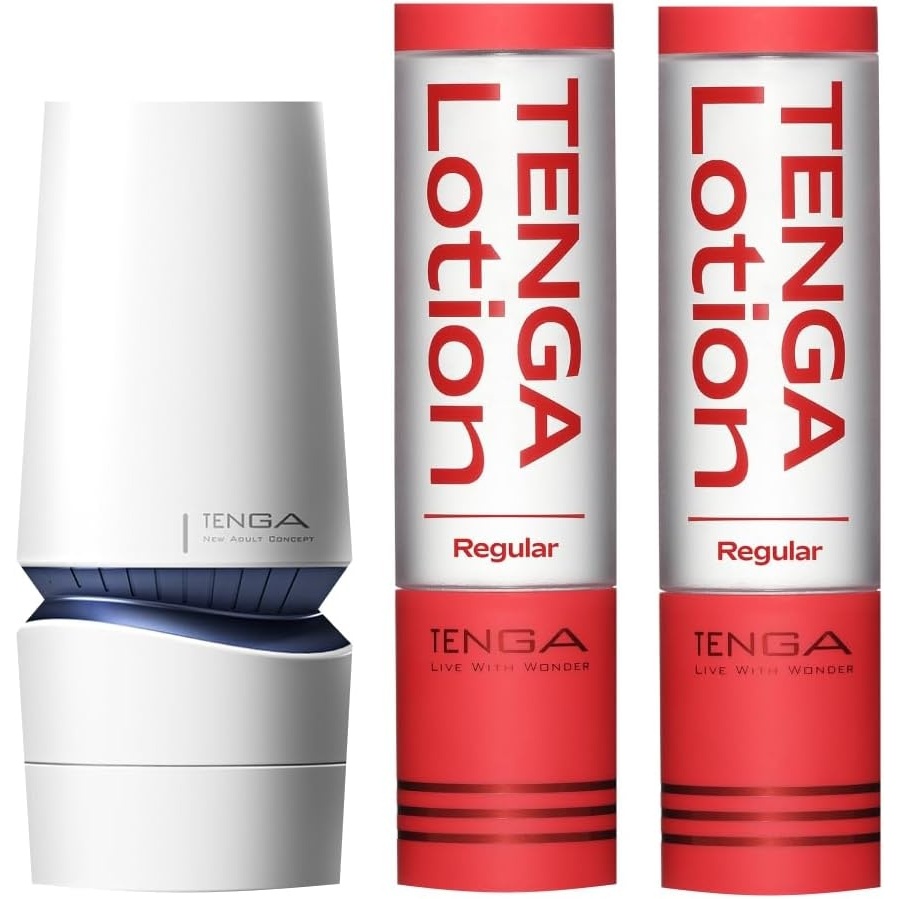 image:imageTENGA AERO Cobalt Ring Male Manual Masturbator Device with 2 Real Lotion