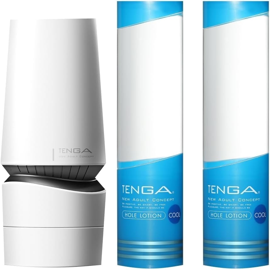 image:imageTENGA AERO Silver Ring Male Manual Masturbator Device with 2 Cool Lotion