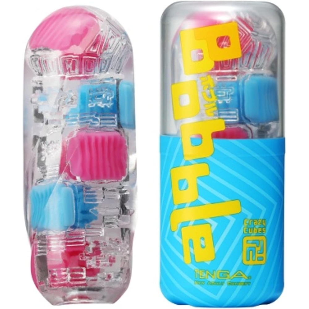 image:imageTENGA Bobble BOB001 Crazy Cubes Reusable Male Masturbator TranslucentUnique