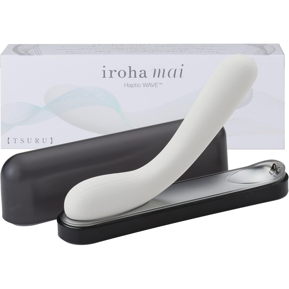 image:imageiroha mai Tsuru HapticWave Technology Vibrator for Women Washable Rechargeable AntiDust Protective Coating White 7 Inches Running Time 60min