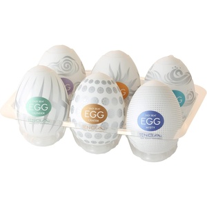 TENGA EGG-VP6(2) Easy Beat EGG Portable Male Masturbator Variety Pack, 6 Pack