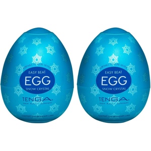 TENGA Easy Beat Egg Cool Edition Men Masturbation Portable Pleasure Device, EGG-C01, Translucent((D × W × H mm): 49 × 49 × 61 (Pack of 2))