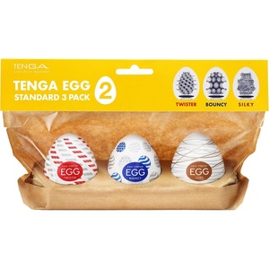 TENGA |Easy Beat Egg| Male Masturbator Sleeves Adult Sex Toys for Men-Variety Pack of 6-Disposable- Extremely Stretchable 06-Standard |No.1 Japanese Brand|(STANDARD 3 PACK-2)