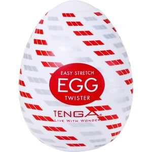 TENGA Egg Silky, Disposable, One Time Use Men Sex Toy, Super Stretchable Male Masturbator Sleeve (1 Count)(TWISTER)