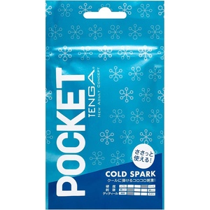 TENGA POT-006C Cool Spark Beads Pocket TENGA Portable Male Masturbator, Blue