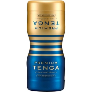 TENGA Premium Disposable, One Time Use, Prelubricated, Male Masturbator Dual Sensation Cup, Blue(Blue)