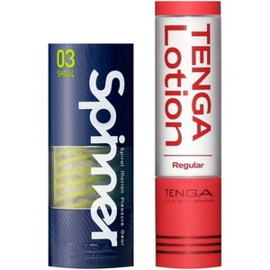 TENGA Spinner Shell Male Manual Masturbator Device with Regular Lotion