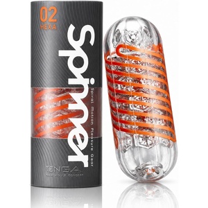 TENGA Spinner-05 |Spiral Motion Adult Sex Toys Masturbator for Men | Reusable TPE Flesh Pocket Device, Made in Japan(HEXA-02)