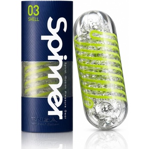 TENGA Spinner-05 |Spiral Motion Adult Sex Toys Masturbator for Men | Reusable TPE Flesh Pocket Device, Made in Japan(SHELL 03)