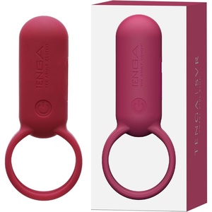TENGA TSV-003 Smart Vibe Vibrating Ring, Stimulating Rechargeable Couple’s Vibrator, Carmine(Carmine)