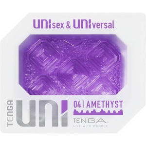 TENGA UNI Disposable, One Time Use, Stretchable, Textured, Unisex, Universial, Masturbator Sleeve, Amethyst(Amethyst)