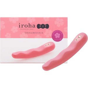 iroha FIT Minamo Vibrator for Women, Flexible, Waterproof, Rechargeable, Nadeshiko Pink Edition