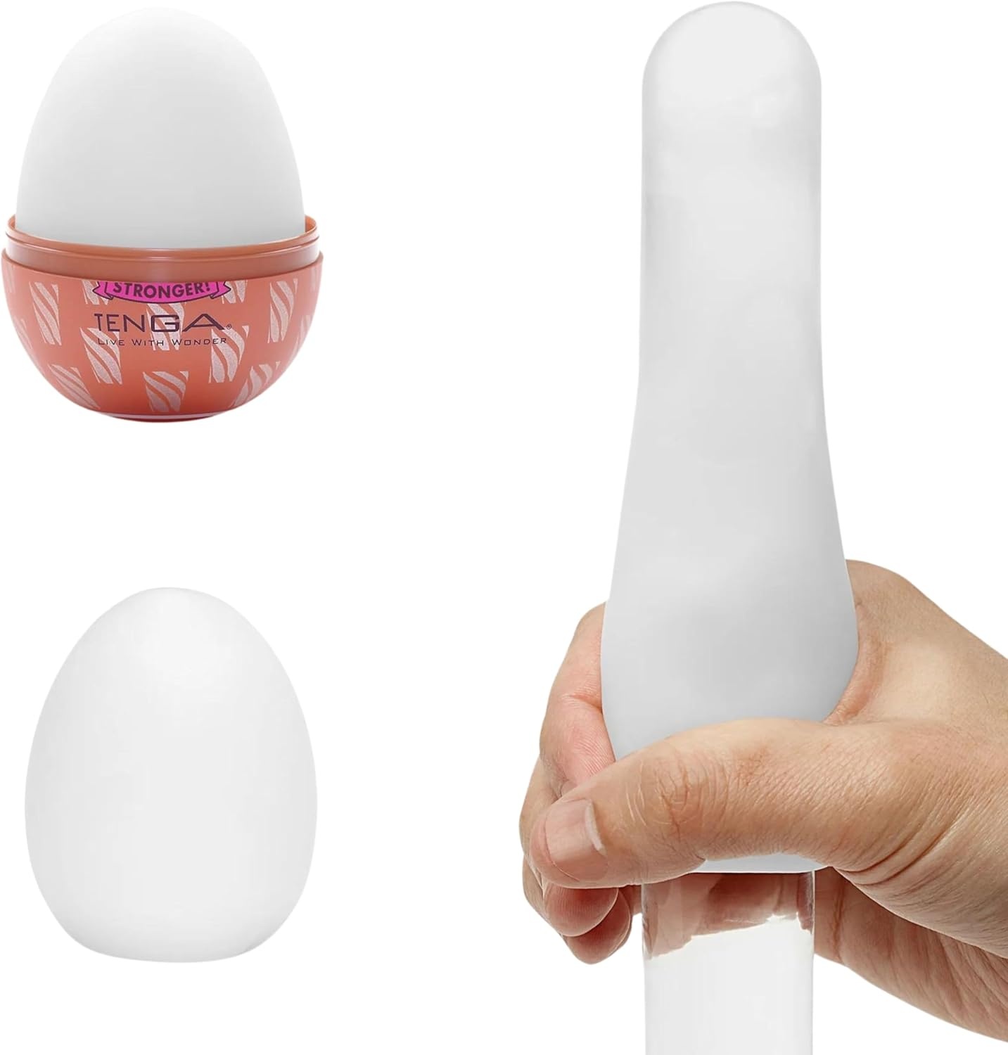 image:imageTENGA Egg Misty 2 Hard Boiled Series Disposable SuperStretchable Pleasurable Male Masturbation Sleeve Thicker Elastomer for Stronger SensationOne Size Pack of 2