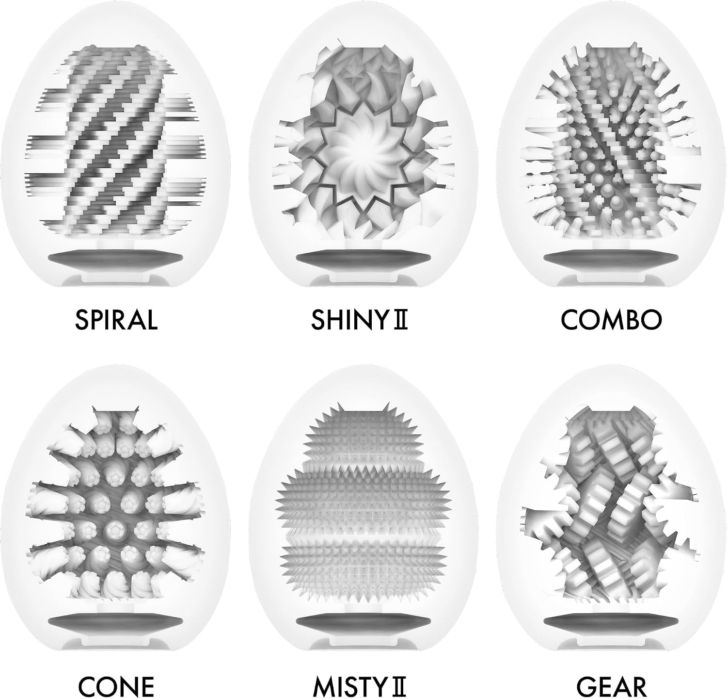 image:imageTENGA Egg Misty 2 Hard Boiled Series Disposable SuperStretchable Pleasurable Male Masturbation Sleeve Thicker Elastomer for Stronger SensationOne Size Pack of 2