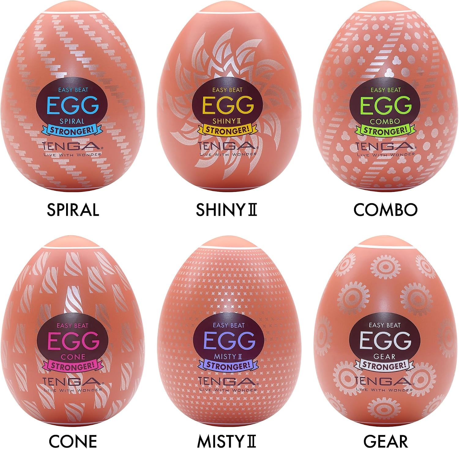 image:imageTENGA Egg Misty 2 Hard Boiled Series Disposable SuperStretchable Pleasurable Male Masturbation Sleeve Thicker Elastomer for Stronger SensationOne Size Pack of 2