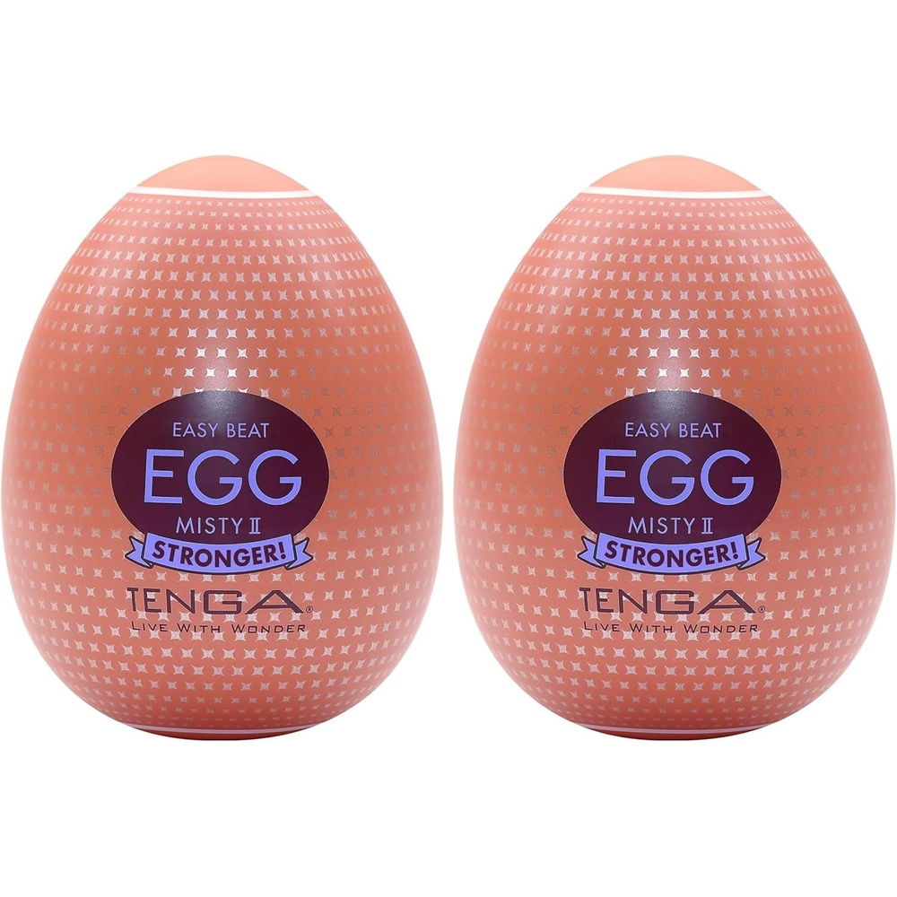 image:imageTENGA Egg Misty 2 Hard Boiled Series Disposable SuperStretchable Pleasurable Male Masturbation Sleeve Thicker Elastomer for Stronger SensationOne Size Pack of 2