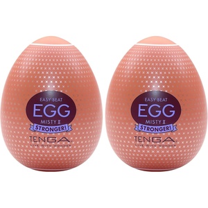 TENGA Egg Misty 2 Hard Boiled Series, Disposable, Super-Stretchable, Pleasurable, Male Masturbation Sleeve Thicker Elastomer for Stronger Sensation(One Size (Pack of 2))